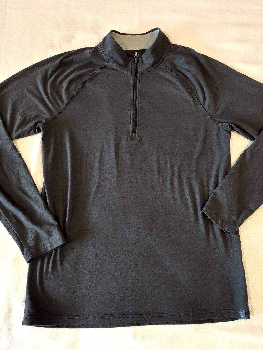 Free Fly Men's Bamboo Flex Quarter Zip Pullover Medium Athletic Charcoal Gray